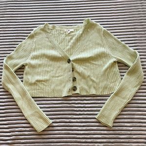 BP Lime Green cropped cardigan size M